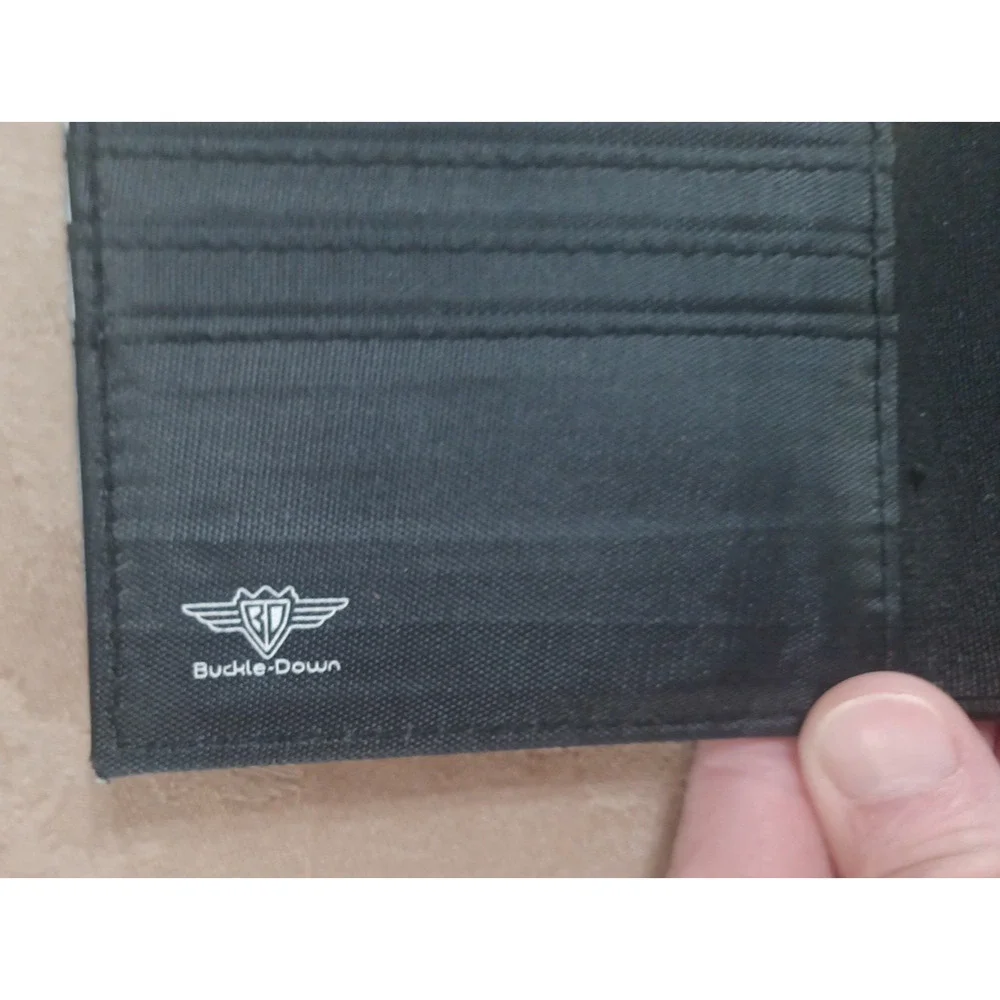 Buckle Down Ford Emblem Logo Bifold Canvas Slim Wallet 4 x 3 1/2